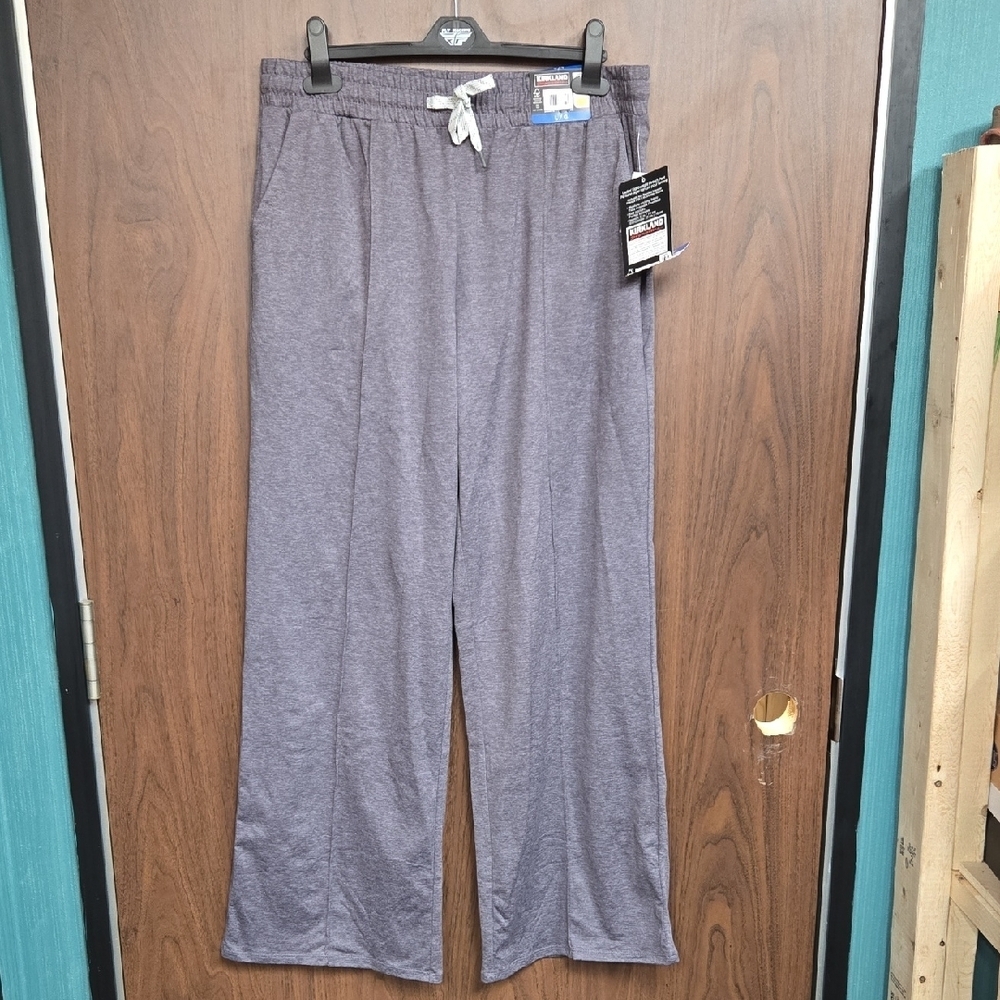 Kirkland Signature Size L Heathered Purple Lightweight Pintuck Lounge Pant